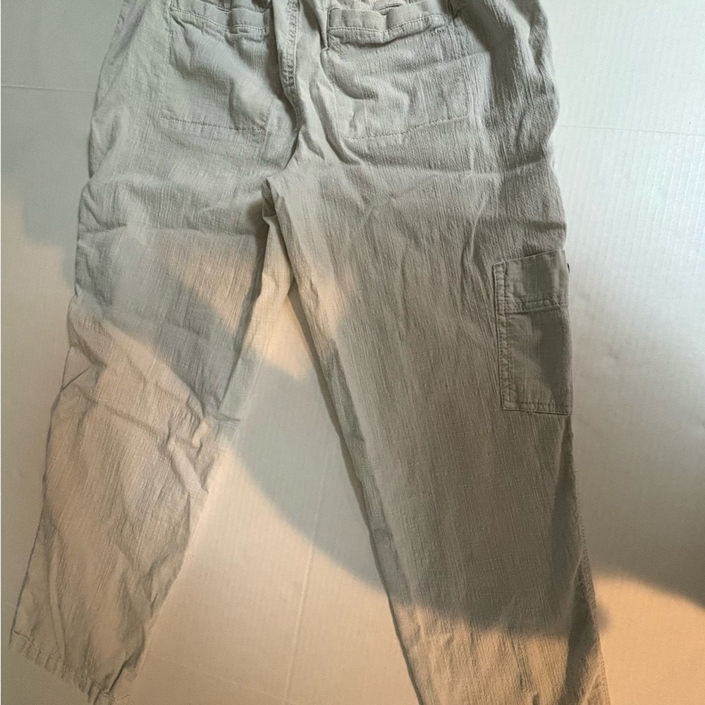 Women’s Sonoma Tan Capris Relaxed Fit Lightweight Pockets Elastic size 6 - Picture 6 of 6